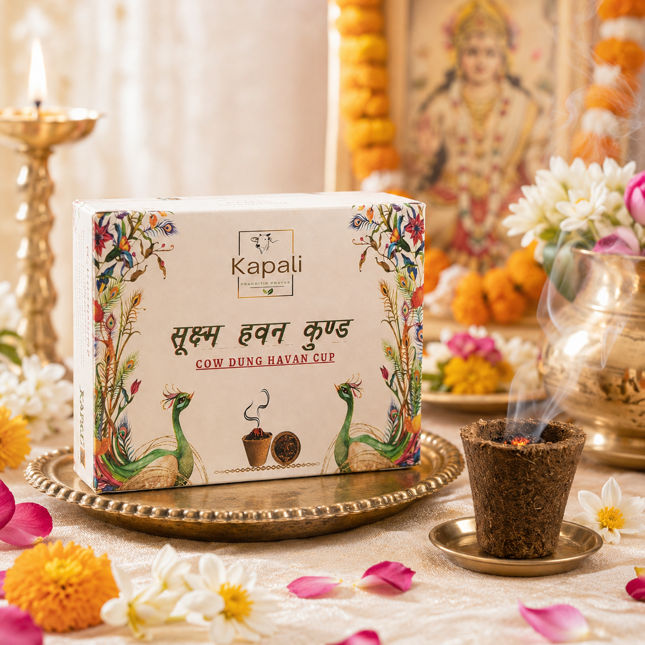 Natural Cow Dung Havan Cups